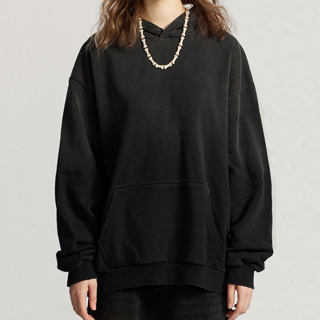 Retro Washed and Hand-painted Oversize Hoodie(440GSM)