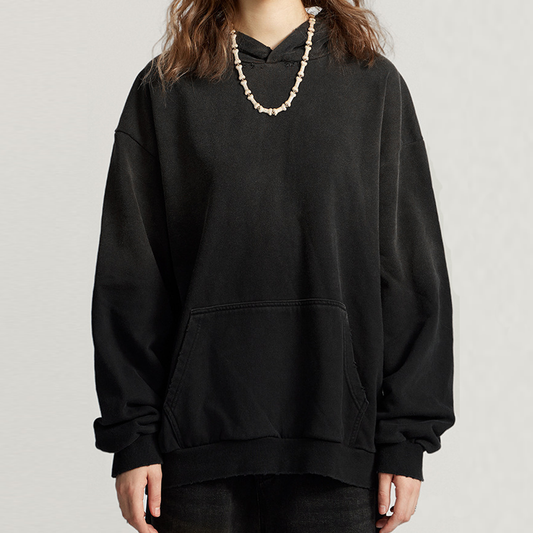 Retro Washed and Hand-painted Oversize Hoodie(440GSM)
