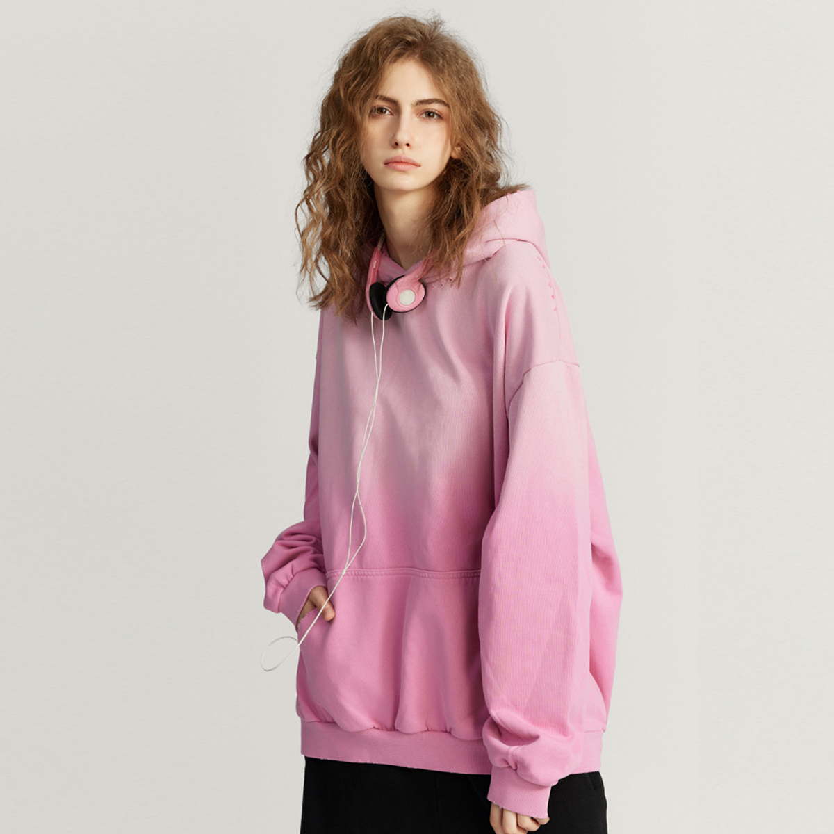 Retro Washed and Hand-painted Oversize Hoodie(440GSM)