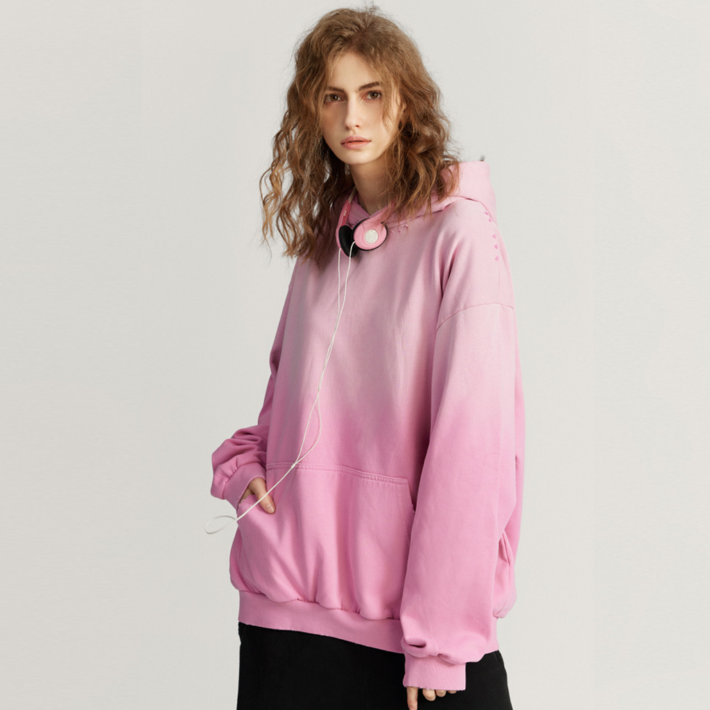 Retro Washed and Hand-painted Oversize Hoodie(440GSM)