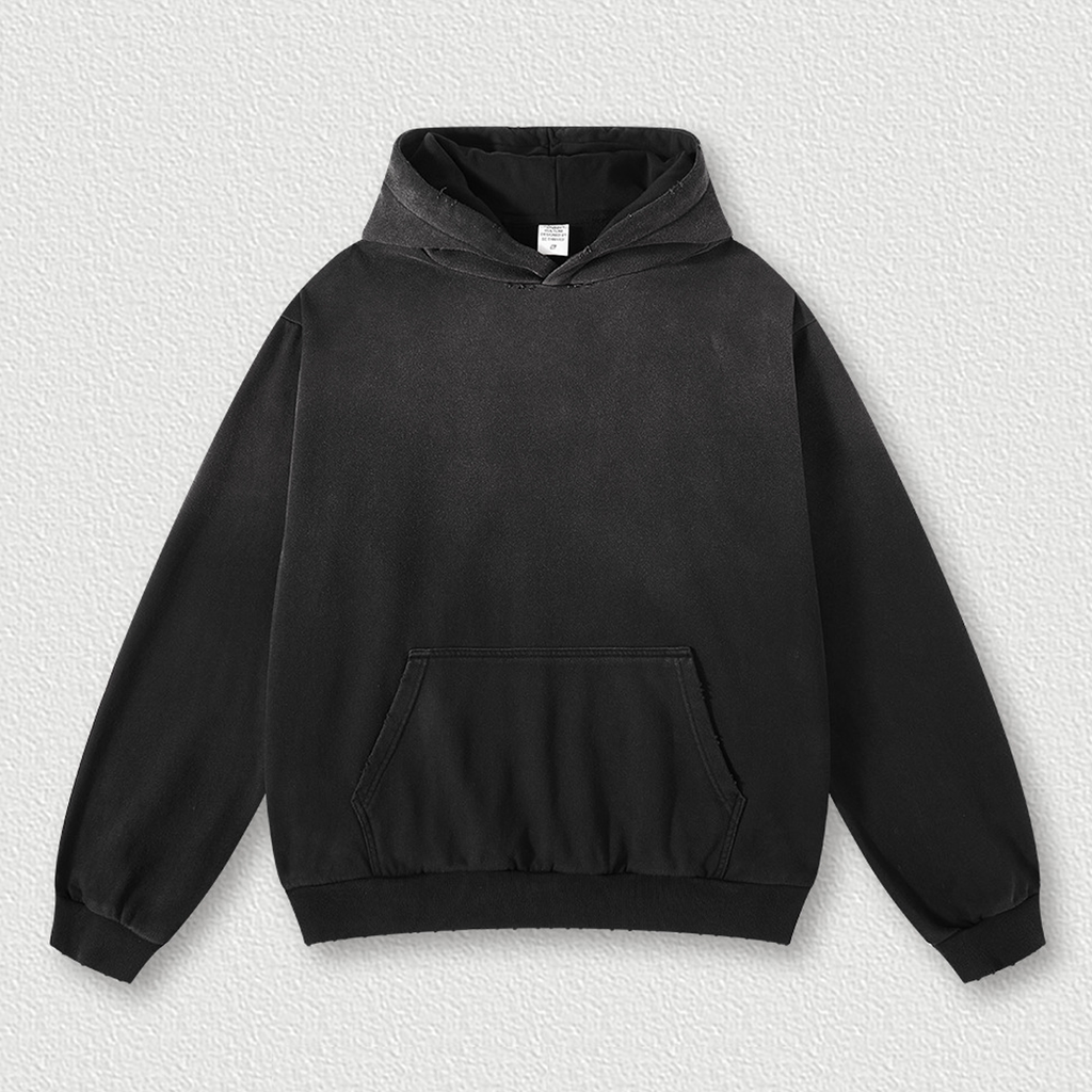 Retro Washed and Hand-painted Oversize Hoodie(440GSM)