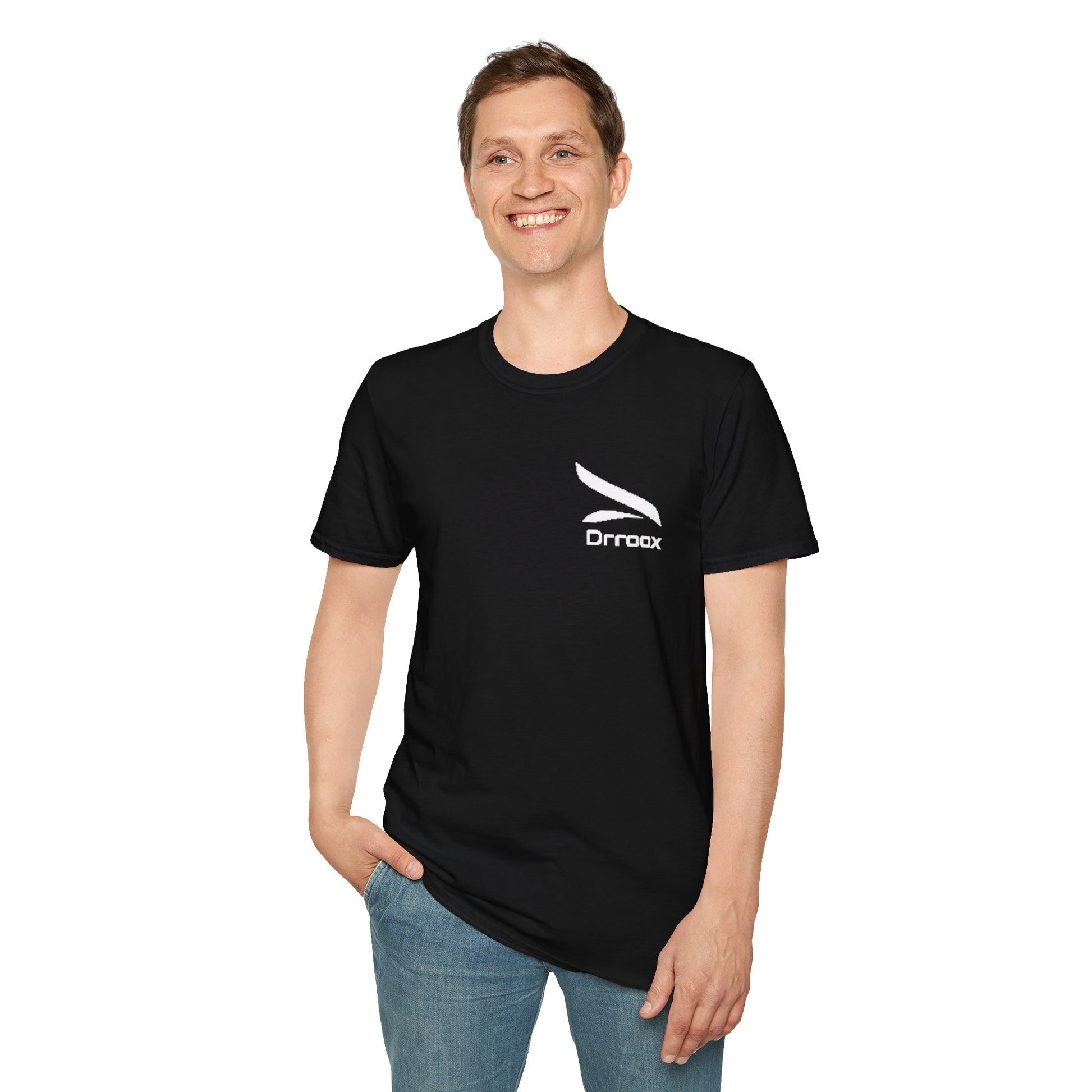 Unisex Softstyle T-Shirt with Stylish Drroax Logo | Casual Wear, Gift for Friends, Everyday Comfort, Graphic Tee, Trendy Fashion